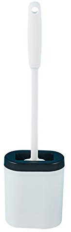 Brosse WC Suspendu sans Perçage, Brosse Toilette Silicone Plate Anti Goutte, Balayette WC Camping Car Suspendu et Supports Mural Easy Clean Ergonomique Flexible Antibacterienne avec Reservoir (Blanc)