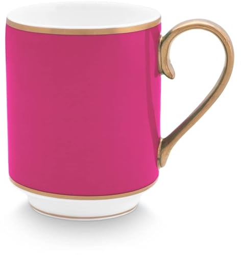 PIP STUDIO Chique - Taza (0,35 L), color dorado y rosa