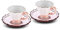 Karaca Samo 2 Personen Rosa Kaffeetasse Set mit Acryl Untertasse 90 ml, Kaffee Becher, Einzigartiges Design, Ambiente Sorgt