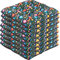SuperKissen24. Stuhlkissen Sitzkissen für stühle - 8er Set 45x45 cm - Outdoor und Indoor - Folk