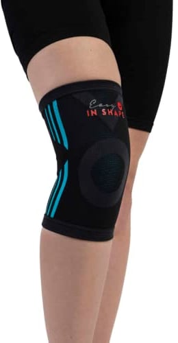 MEDOSAN Kniebandage, elastisch | für Sport & Alltag | schwarz (L/XL)