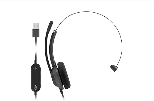 Cisco Headset 321Q USB, kabelgebundener Single-On-Ear-Kopfhörer, Microsoft Teams-Controller mit USB-A, Carbon Black, Zwei Jahre Garantie mit beschränkter Haftung (HS-W-321Q-C-USB)