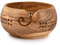 Samhita Acacia Wood Yarn Bowl Holder |Handmade Crocheting Accessories and Supplies Organizer (17.78cm x 17.78cm x 10.16cm)