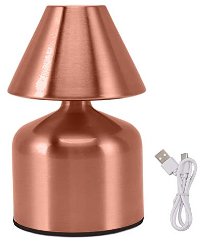 Lampes Gugxiom pour Table de Chevet, Lampe Tactile à Gradation Continue 3 Couleurs, Lampes de Chevet Rechargeables 1800 MAh pour Tables de Chevet, étagères, Tables à Manger, etc. (Or rose)