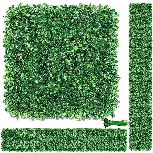 ZXMOTO Pannelli in legno di bosso artificiale, 25,4 x 25,4 cm, decorazione da parete, 72 pezzi