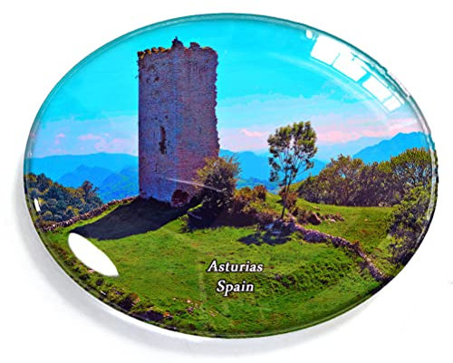 Asturias España imán nevera nevera congelador imán pegatina recuerdo decoración oval cristal imán cocina pizarra blanca