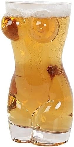 MantraRaj Unique Pint Glass Body Shaped Pint Glass Mug with Your Friends and Family for Home Parties, Clubs, Events Ideal Choice for All Beverage Types, Including Beer, Cocktails, Wine, Sodas (1)