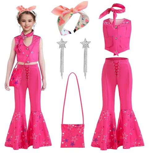 LOEPENLE Costume rosa da ragazza, per cosplay, per bambini, per feste di compleanno, per palcoscenico (160 (14 – 15 J))