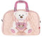 PERLETTI Nounours Sac à Dos Enfant 3 4 5 Ans avec Coeur Rose - Sac de Sport avec Peluche Amovible Animal Teddy Bear pour École Maternelle - Cartable Sacoche Douce avec Ours Petit Fille (Sac de Sport)