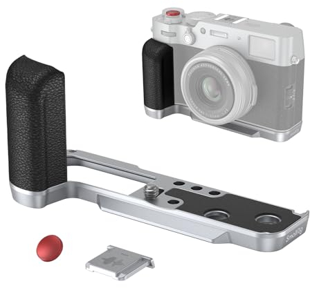 SMALLRIG X100VI Handgrip L-Shape Grip for FUJIFILM X100VI and X100V Cameras, Built-in Quick Release Plate for Arca, Lightweight Silicone Side Handle, with Shutter Button and Hot Shoe Cover - 4555