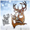 Sredwtk Hirsch Stanzschablonen Weihnachten Metall Prägeschablonen Stanzformen Schneiden für DIY Karte Sammelalbum Scrapbooking Fotoalbum Deko Cutting Dies