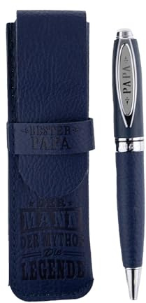 History & Heraldry Bamboo Persönlicher und individueller Kuli Kugelschreiber Stift mit Namen und Spruch Personalisiertes Etui Monogramm-Design persönliches Geschenk (Kuli Papa)