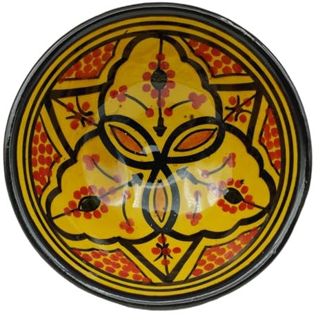 La Maison Unique Bol Plat Sauces Soupe Ethnique Maroc Marocain Céramique Terre cuite Diam. 12 cm 1004241118