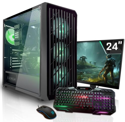 SYSTEMTREFF Gaming Komplett PC Set Intel Core i5-14400F 10x4.7GHz | Nvidia RTX 5060 TI 8GB | 1TB M.2 NVMe | 32GB DDR4 RAM | WLAN Desktop Paket Computer für Gamer, Gaming