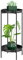 Supporto per Piante Interno Esterno - 2 Livelli Portavaso in Metallo Tavolino per Piante Alto Organizzatore Piedistallo per Vasi Scaffale Espositivo Antiruggine per Casa Giardino Patio Balcone, Nero