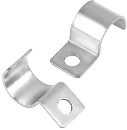 RISF 30 Stück Ø 11 mm Kabelschellen Metall, Hochleistungs Einzelloch Befestigungsschelle, Rohrschelle Edelstahl, Rohrklemme für Kabel Unterputz Installation