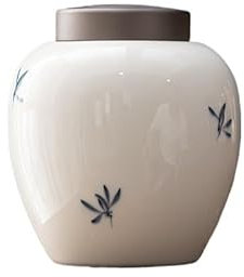 YAMEQGCE Ceramic Food Jar Hand Painted Orchid Tea Caddy Ceramic Jar Sealed Jar Portable Tea Box Storage Tank Storage Box Tea Container Tea Can Jars Pantry Storage Containers