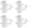 NOPKESV 4 pièces De Pince Porte-Rideaux,Barre Transversale Réglable,Tringle à Rideaux en Plastique,Tringle Rideaux Sans Percage,Attache Rideau Sans Percage,Supports Pour Tringles à Rideaux