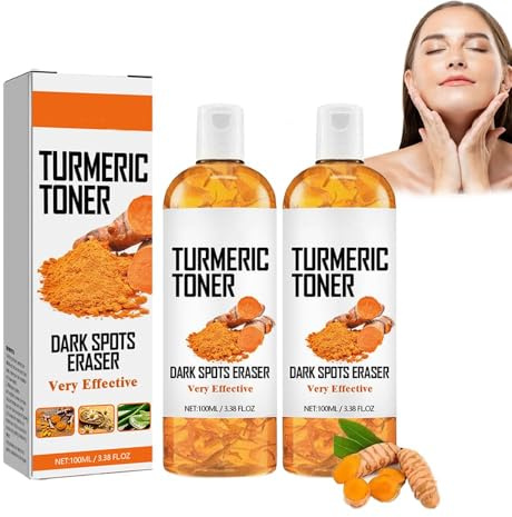 Turmeric Face Toner,Turmeric Toner,Turmeric Toner Dark Spot Eraser, Turmeric Toner Dark Spots Skin Toner for Face, Hydrating Moisturizing Facial Toner, Dark Spot Corrector (2 Pcs)