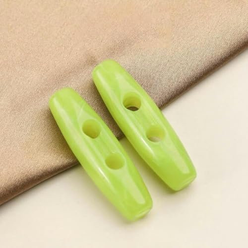 10 Stück 31/39 mm ovale Hornknöpfe Knebelknöpfe für Strickjacken olivgrüne Knöpfe Harz-Knebelknöpfe zum Stricken-grün-39 mm/10 Stück