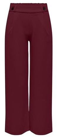 Jacqueline de Yong Damen Hose Weites Bein - JDYGEGGO - Wide Leg Anzughose - Mid Waist - Elegante und Bequeme Stoffhose aus Weichem Jersey-Material mit Stretch | Trousers
