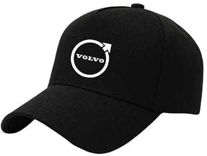 SXDZHK Auto Baseballkappe für Volvo C70 Coupe, Auto-Logo Baseballmütze Baseball Cap für Herren und Damen Baumwolle Baseball Mützen Verstellbar Sonnenmütze Zubehör,Black