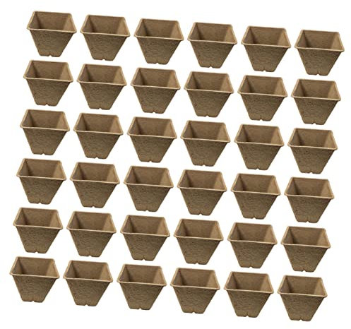Sosoport Lot de 100 Godets De Culture Carrés De 6 Cm pour De Fleurs Et Petites Tomates en Pot