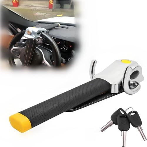 KRTHNI Lenkradkralle Für Auto, für VW Transporter T6 2015-2023, Lenkradschloss, Auto Diebstahlschutz, Strapazierfähig, Universelle Passform, 3 Schlüssel,B