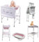 BATHBY | Bañera bebé con patas Multifuncional 5en 1: Plegable con Soporte, Cambiador, Bandejas Organizadoras, Desagüe con Tubo y Soporte para Ducha (Rosa Standard)