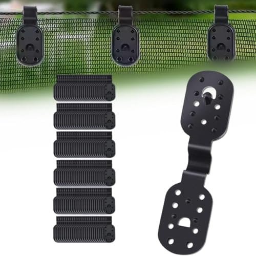 50 Stück Sonnenschutznetz-Clips, Sonnenschutznetz-Befestigungsclip, Gewächshaus, Schatten, Stoff, Haken, Klemmbefestigung, Kunststoffzaunnetz, Öse