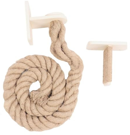 Lnhgh Katzenseil zum Klettern an der Wand – Kletterleiter für Katzen, Ruheleiter und Springen mit Wand-Kratzbrett zum Kratzen der und Krallenmöbel