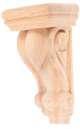 POPETPOP Carved Appliques Decorative Corbels for Walls Solid Wood Roman Column Design Elegant European Style Trim for Fireplace Mantels and Furniture Decoration
