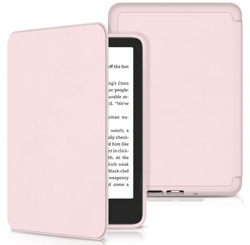Case for All-New 6 inch Kindle (11th Generation, 2024/2022 Release), Sanyetral Slim PU Leather Cover with Magnetic TPU Back and Auto Sleep/Wake, Not for TCL Remarkable Kobo -Light Pink