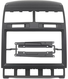 Panel Estéreo Kit Montaje para Panel Salpicadero 9 Pulgadas Estéreo 2 DIN para VW para Touareg 2002-2010(Fascia)
