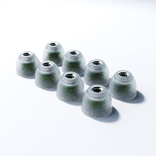 Linsoul Tangzu Tang Sancai Noble Earbud Tips,Stainless Steel IEM Ear Plugs,Replaceable Liquid Silicone Eartips,4 Pairs,Optional XS/S/M/L Size for in Ear Earphones (M-4 Pairs)