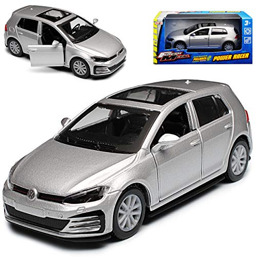 alles-meine.de GmbH Volkwagen Golf VII G*T*I Silber Türer Ab 2012 mit Rückzugsmotor ca 1/43 1/36-1/46 Modell Auto mit individiuellem Wunschkennzeichen