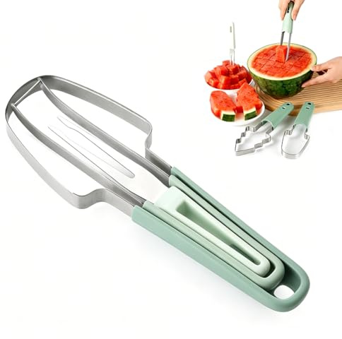 RAVNIX 1 Pezzo Taglia Anguria Fette Acciaio Inox, Taglio Facile, Preciso e Senza Sforzo, Ideale per Porzioni Perfette, Salate Veloci e Feste Estive, Accessorio Cucina Indispensabile