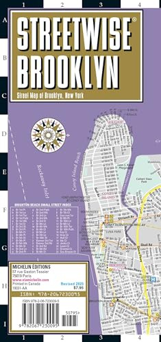 Streetwise Brooklyn Map - Laminated City Center Street Map of Brooklyn, New York (Michelin Streetwise Maps)