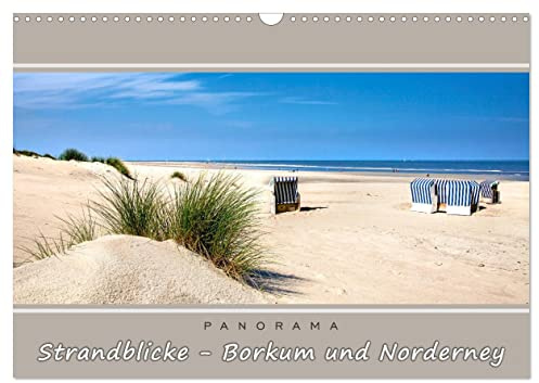 Strandblicke Borkum und Norderney (Wandkalender 2026 DIN A3 quer), CALVENDO Monatskalender: Atemberaubende Panorama-Strandbilder (CALVENDO Natur)