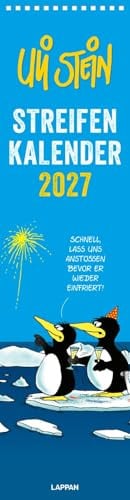 Uli Stein Streifenkalender 2027: Monatskalender für die Wand: schmal im Format 12 x 46 cm | Praktischer Terminplaner zum Aufhängen (Uli Stein Kalender 2027)