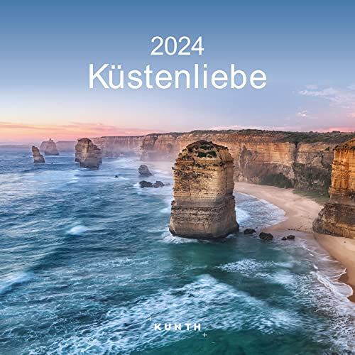 Küstenliebe - KUNTH Broschurkalender 2024: Charmanter Wandkalender, aufgeklappt 30 x 60 cm, mit farbenprächtigen Fotografien und Monatskalendarium für Notizen