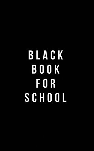 Black Book For School: Classic Plain Writing Journal, Blank Journal Book, 100 Pages - Durable Cover (5 x 8)