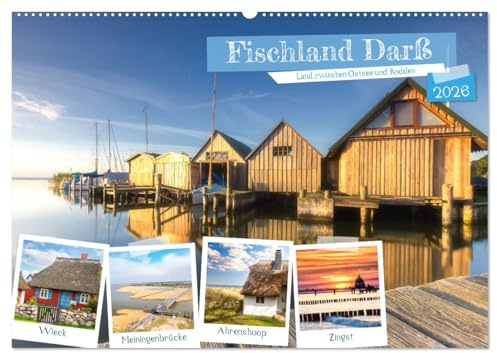 Fischland Darß, Land zwischen Ostsee und Bodden (Wandkalender 2026 DIN A2 quer), CALVENDO Monatskalender: Fischland Darß, feine Sandstrände und ursprüngliche Landschaften (CALVENDO Natur)