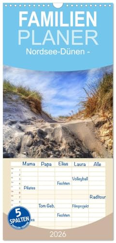 Familienplaner 2026 - Nordsee-Dünen mit 5 Spalten (Wandkalender, 21 cm x 45 cm), CALVENDO: Peter Roder folgen Sie dem Fotokünstler in die Dünen an der Nordseeküste (CALVENDO Natur)