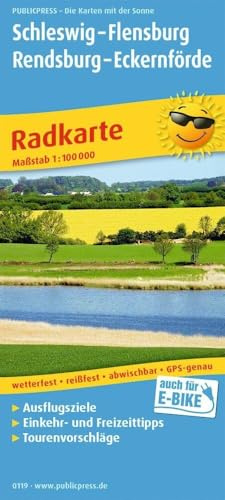 Publicpress Radkarte Schleswig, Flensburg, Rendsburg, Eckernförde 1:100.000: Radkarte mit Ausflugszielen, Einkehr- & Freizeittipps, wetterfest, ... GPS-genau. 1:100000 (Radkarte: RK)