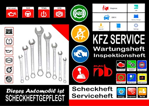 KFZ AUTOMOBIL SERVICEHEFT Scheckheft Inspektionsheft Wartungsheft Service Leistungen: Universell einzusetzen als Ersatz, verloren gegangene oder voll ausgefüllte Servicehefte