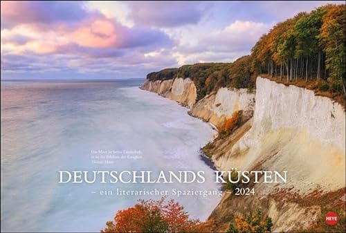 Deutschlands Küsten - Ein literarischer Spaziergang Kalender 2024. Atemberaubende Strand-Fotos und Zitate deutscher Literaten in einem großen ... Fotokalender.: Ein literarischer Spaziergang
