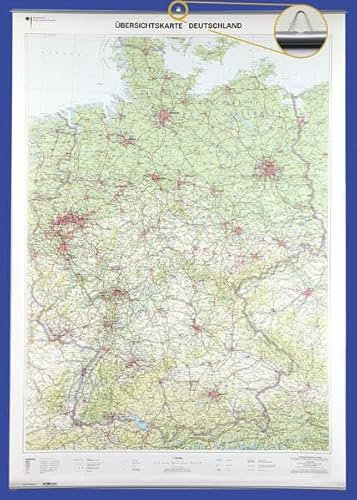 Übersichtskarte Deutschland 1 : 750 000: Wandkarte mit Aufhänger und Bestäbung (Wandkarten des BKG)