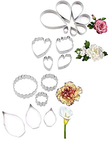 Besonzon 26 x Ausstechformen Rosen Lilie Fondant Kuchen Präger Zuckerguss Form Deko Teig Modellierwerkzeug