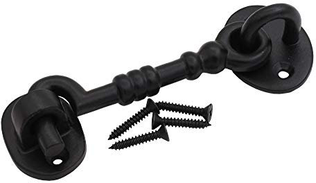 THDC Cast Iron Cabin Eye Hook, Latch for Gates, Latch for Doors, Privacy Hook, Wrought Iron Cabin Hook, Eye Latch Lock (5 (Small))